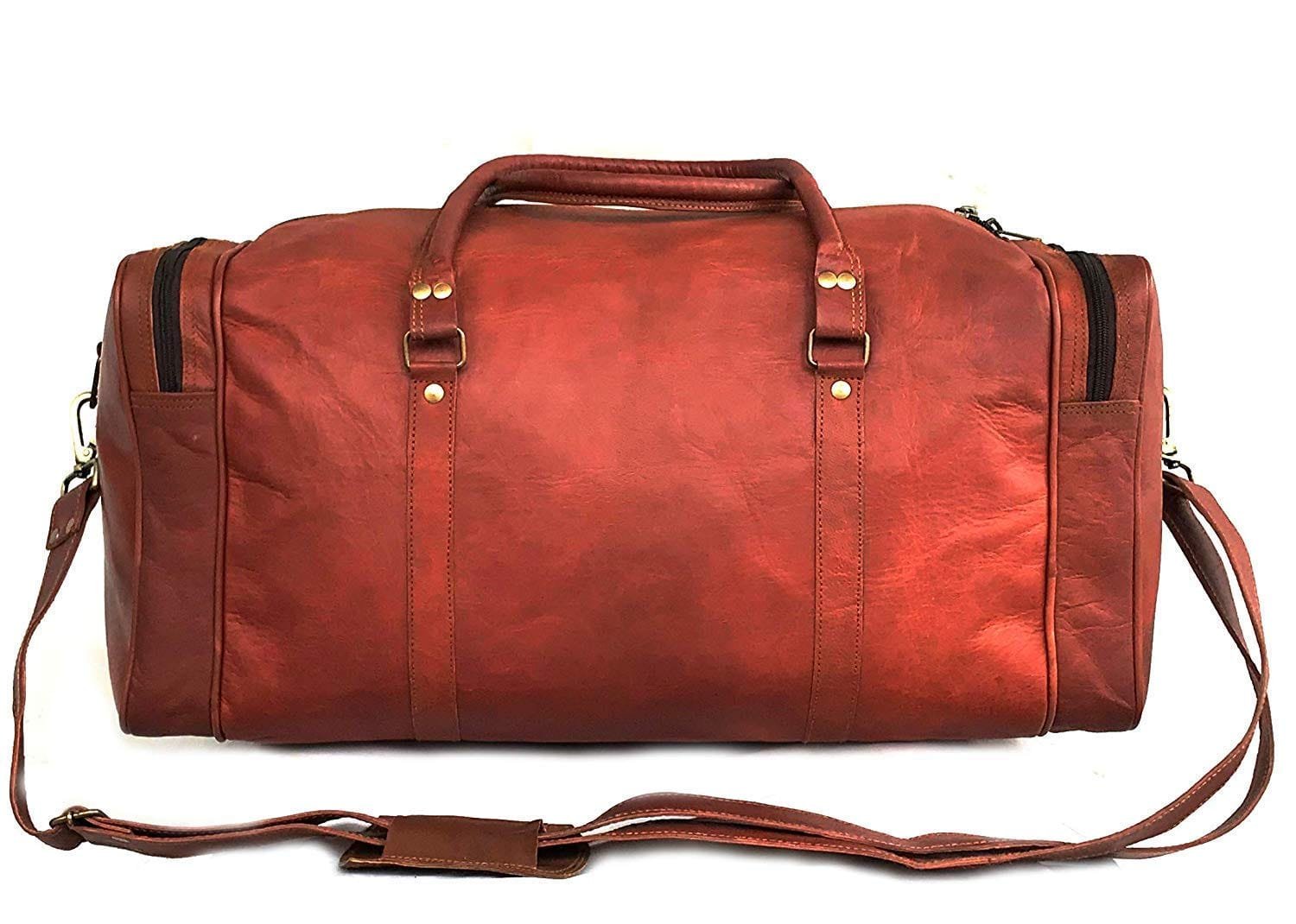 Vintage Genuine Leather Duffle Bag